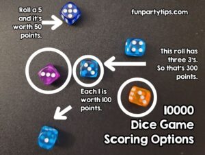 10000 Dice Game Rules and Scoring for Epic, Family Fun - Fun Party Tips