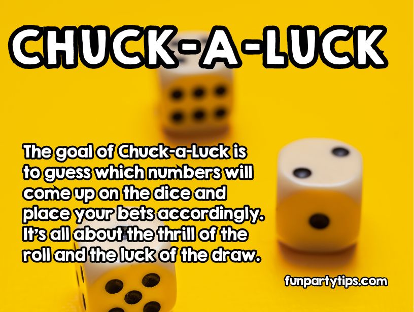 Close-up-of-a-dice-on-a-yellow-background-with-text-describing-the-goal-of-the-chuck-a-luck-dice-game-and-the-excitement-of-guessing-and-betting.