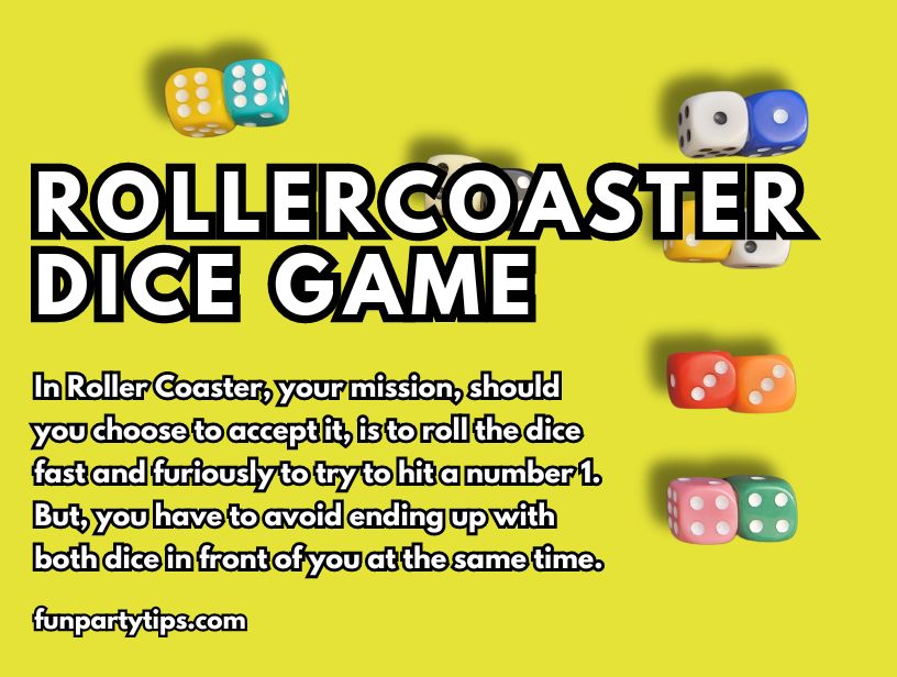 Bright-yellow-background-with-dice-showcasing-different-numbers-highlighting-the-fast-and-furious-mission-of-the-rollercoaster-dice-game.