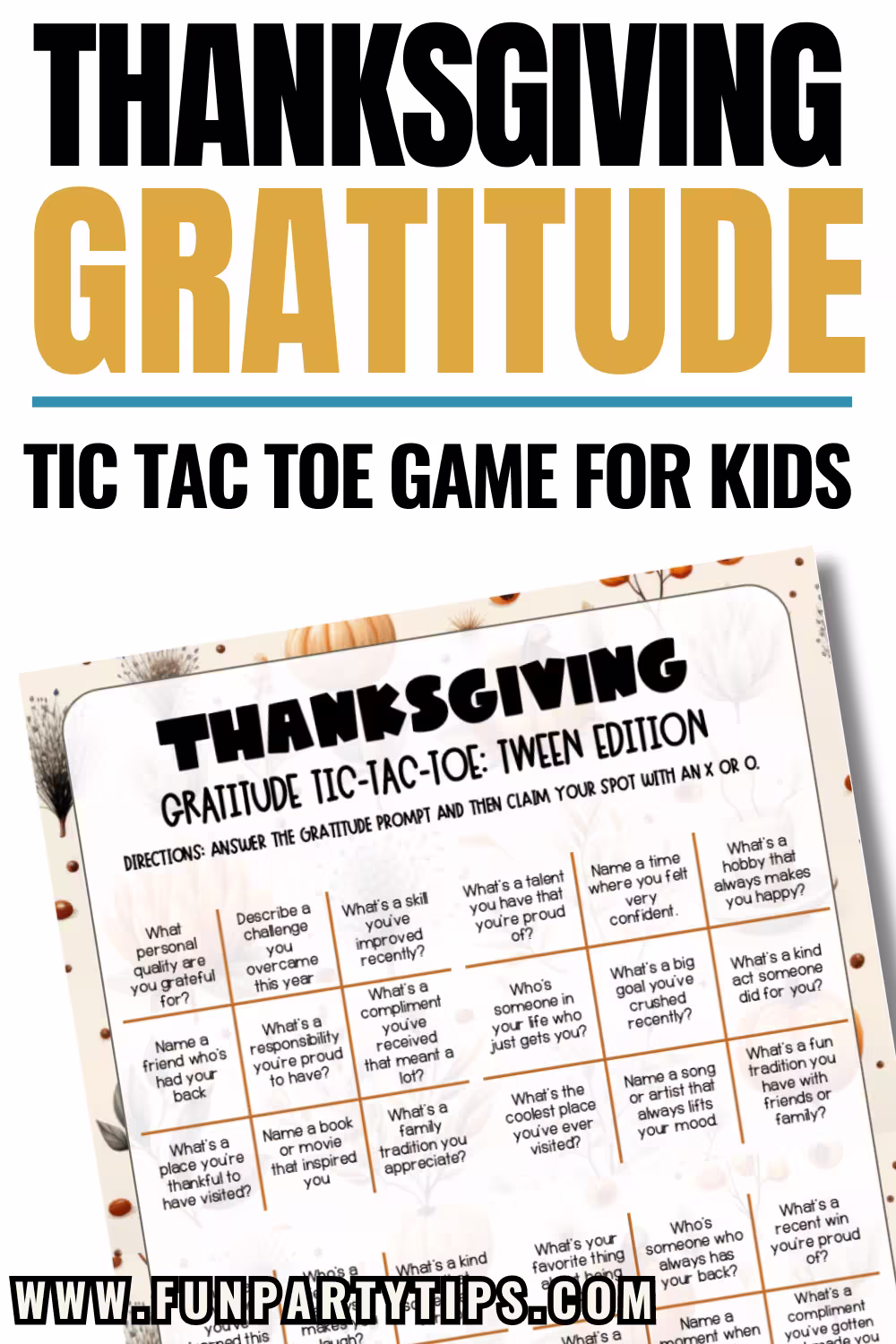 A-promotional-image-for-a-Thanksgiving-Gratitude-Tic-Tac-Toe-Game-for-Kids-with-the-title-emphasizing-"Thanksgiving-Gratitude"-and-a-preview-of-the-game-below.