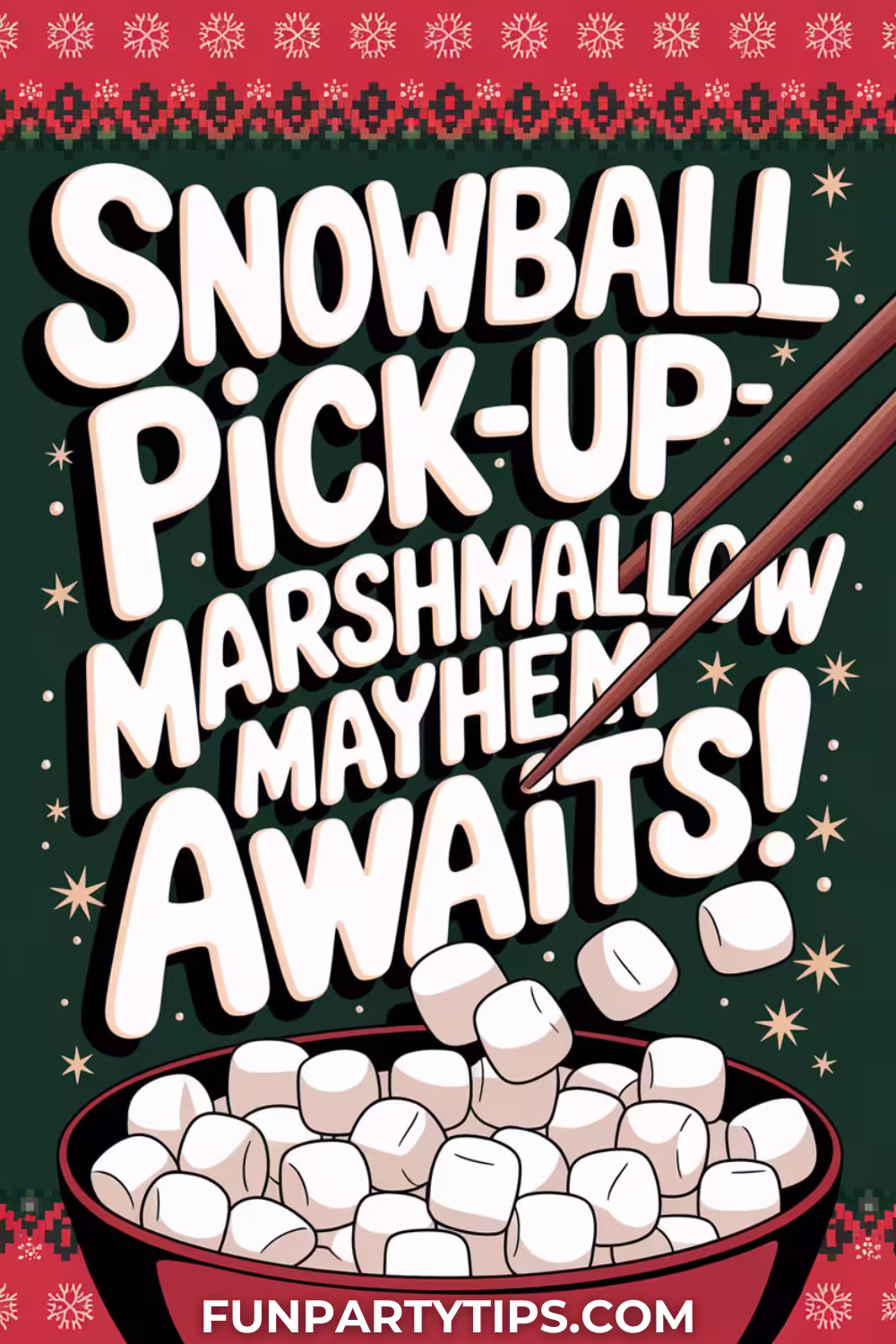 A-bowl-filled-with-marshmallows-and-chopsticks-prepped-for-a-snowball-pick-up-challenge-ideal-for-Christmas-minute-to-win-it-games-with-a-fun-twist.