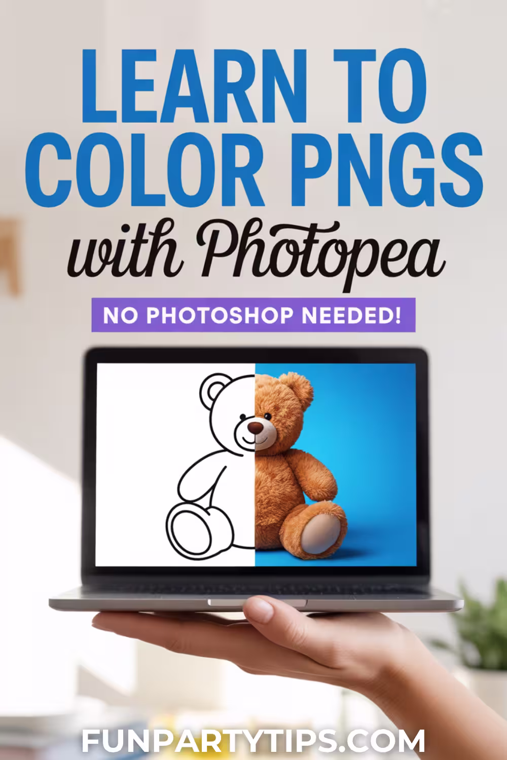  bold-text-that-says-learn-to-color-pngs-with-photopea-no-photoshop-needed-displayed-above-a-laptop-showing-a-split-image-of-a-teddy-bear-half-drawn-half-colored-perfect-for-tutorials-on-how-to-use-photopea-to-color-images.